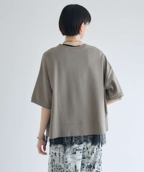 Paradise Picnic(パラダイスピクニック)の「アシメZIP使いプルオーバー(Tシャツ/カットソー・レディース・グレー/ホワイト/ブラック・FREE)」の17枚目の写真