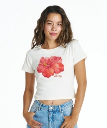 ROXY/ロキシー 半袖 Tシャツ 花 ハイビスカス ショート丈 ENCOUNTER RST262032