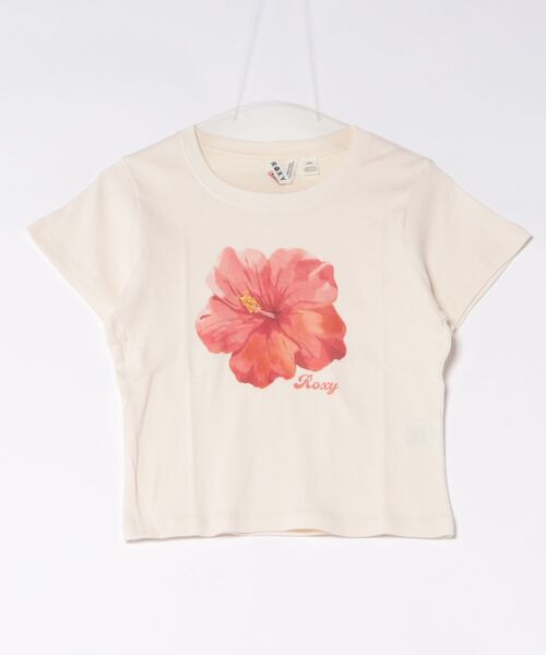 ROXY(ロキシー)の「ROXY/ロキシー 半袖 Tシャツ 花 ハイビスカス ショート丈 ENCOUNTER RST262032(Tシャツ/カットソー・レディース・オレンジ/ホワイト系その他/ホワイト・M/L)」の15枚目の写真
