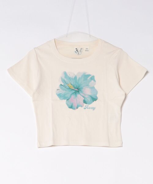ROXY(ロキシー)の「ROXY/ロキシー 半袖 Tシャツ 花 ハイビスカス ショート丈 ENCOUNTER RST262032(Tシャツ/カットソー・レディース・オレンジ/ホワイト系その他/ホワイト・M/L)」の16枚目の写真