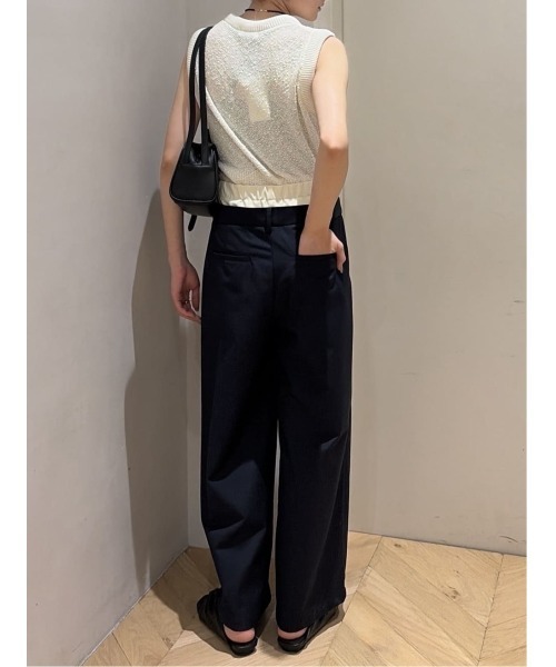 STYLEMIXER(スタイルミキサー)の「レイヤードローウエストパンツ(スラックス・レディース・オレンジ/ネイビー/グレー・SMALL/MEDIUM)」の11枚目の写真