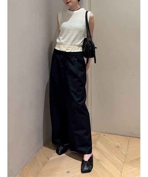 STYLEMIXER(スタイルミキサー)の「レイヤードローウエストパンツ(スラックス・レディース・オレンジ/ネイビー/グレー・SMALL/MEDIUM)」の9枚目の写真