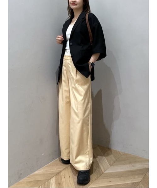 STYLEMIXER(スタイルミキサー)の「レイヤードローウエストパンツ(スラックス・レディース・オレンジ/ネイビー/グレー・SMALL/MEDIUM)」の16枚目の写真