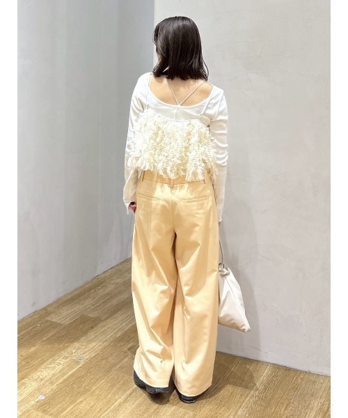 STYLEMIXER(スタイルミキサー)の「レイヤードローウエストパンツ(スラックス・レディース・オレンジ/ネイビー/グレー・SMALL/MEDIUM)」の19枚目の写真