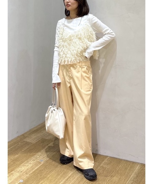 STYLEMIXER(スタイルミキサー)の「レイヤードローウエストパンツ(スラックス・レディース・オレンジ/ネイビー/グレー・SMALL/MEDIUM)」の18枚目の写真