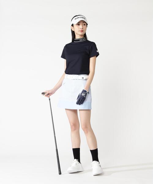 PEARLY GATES(パーリーゲイツ)の「【PEARLY GATES】ELACTION格子ジャガード(Tシャツ/カットソー・レディース・ネイビー/ホワイト/グリーン系その他・SMALL/LARGE/MEDIUM)」の5枚目の写真