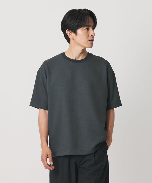 BEAUTY&YOUTH UNITED ARROWS(ビューティーアンドユースユナイテッドアローズ)の「フュージョンツイル クルーネック Tシャツ UVカット 透け防止 ストレッチ(Tシャツ/カットソー・メンズ・ライトグレー/ホワイト/ダークグレー/ネイビー・S/L/XL/M)」の4枚目の写真