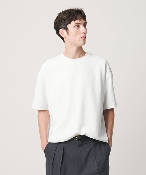 BEAUTY&YOUTH UNITED ARROWS(ビューティーアンドユースユナイテッドアローズ)の「フュージョンツイル クルーネック Tシャツ UVカット 透け防止 ストレッチ(Tシャツ/カットソー・メンズ・ライトグレー/ホワイト/ダークグレー/ネイビー・S/L/XL/M)」の2枚目の写真