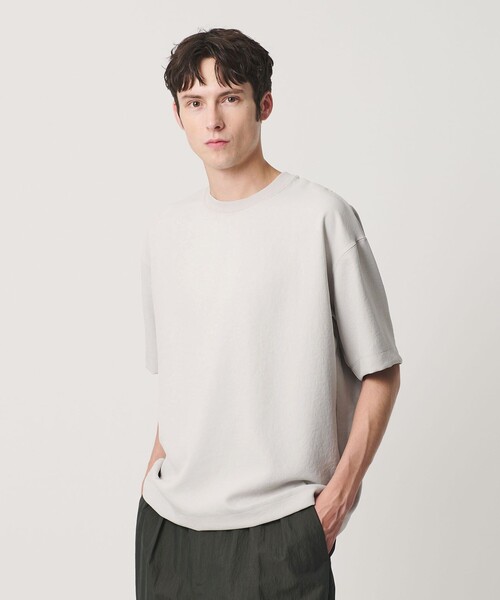 BEAUTY&YOUTH UNITED ARROWS(ビューティーアンドユースユナイテッドアローズ)の「フュージョンツイル クルーネック Tシャツ UVカット 透け防止 ストレッチ(Tシャツ/カットソー・メンズ・ライトグレー/ホワイト/ダークグレー/ネイビー・S/L/XL/M)」の5枚目の写真
