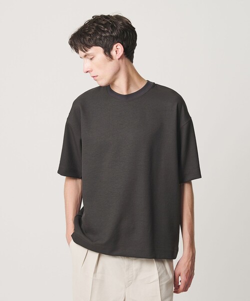 BEAUTY&YOUTH UNITED ARROWS(ビューティーアンドユースユナイテッドアローズ)の「フュージョンツイル クルーネック Tシャツ UVカット 透け防止 ストレッチ(Tシャツ/カットソー・メンズ・ライトグレー/ホワイト/ダークグレー/ネイビー・S/L/XL/M)」の8枚目の写真