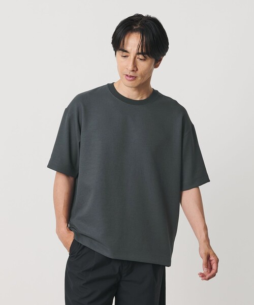 BEAUTY&YOUTH UNITED ARROWS(ビューティーアンドユースユナイテッドアローズ)の「フュージョンツイル クルーネック Tシャツ UVカット 透け防止 ストレッチ(Tシャツ/カットソー・メンズ・ライトグレー/ホワイト/ダークグレー/ネイビー・S/L/XL/M)」の11枚目の写真