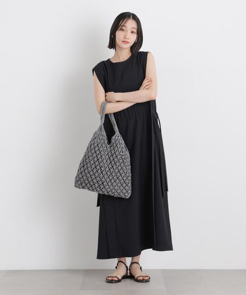 NANO universe(ナノユニバース)の「マクラメトートバッグ(トートバッグ・レディース・レッド系その他3/グレー/アイボリー/ブラック・F)」の6枚目の写真