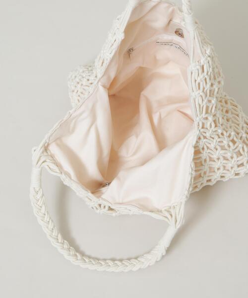 NANO universe(ナノユニバース)の「マクラメトートバッグ(トートバッグ・レディース・レッド系その他3/グレー/アイボリー/ブラック・F)」の11枚目の写真