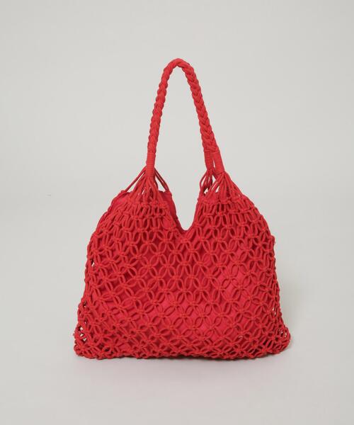 NANO universe(ナノユニバース)の「マクラメトートバッグ(トートバッグ・レディース・レッド系その他3/グレー/アイボリー/ブラック・F)」の14枚目の写真