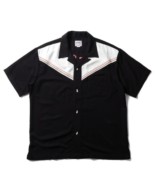 HOUSTON(ヒューストン)の「HOUSTON ボーリングシャツ (TIGER)(シャツ/ブラウス・メンズ・ターコイズブルー/ブラック/サーモンピンク・X-LARGE/MEDIUM/XX-LARGE/LARGE)」の2枚目の写真