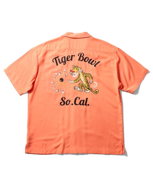 HOUSTON(ヒューストン)の「HOUSTON ボーリングシャツ (TIGER)(シャツ/ブラウス・メンズ・ターコイズブルー/ブラック/サーモンピンク・X-LARGE/MEDIUM/XX-LARGE/LARGE)」の6枚目の写真