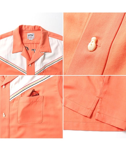 HOUSTON(ヒューストン)の「HOUSTON ボーリングシャツ (TIGER)(シャツ/ブラウス・メンズ・ターコイズブルー/ブラック/サーモンピンク・X-LARGE/MEDIUM/XX-LARGE/LARGE)」の8枚目の写真