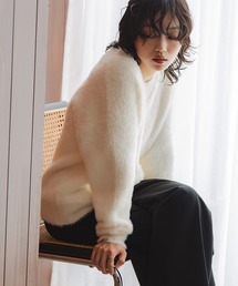 INOIE（イノイエ）の「[INOIE］シャギーVネックニットプルオーバー（ニット/セーター）」