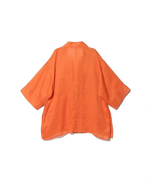 ESTNATION（エストネーション）の「ESTNATION / ビッグポケットスキッパーブラウス（シャツ/ブラウス・レディース・ブラック/ターコイズブルー/オレンジ・FREE）」の4枚目の写真