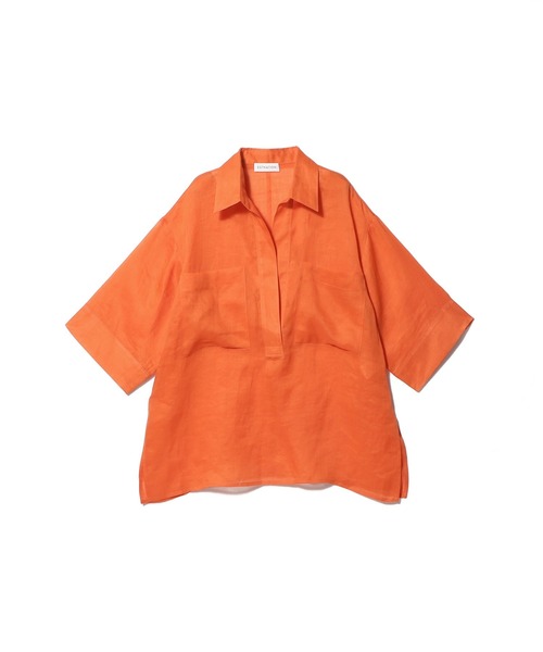 ESTNATION（エストネーション）の「ESTNATION / ビッグポケットスキッパーブラウス（シャツ/ブラウス・レディース・ブラック/ターコイズブルー/オレンジ・FREE）」の18枚目の写真