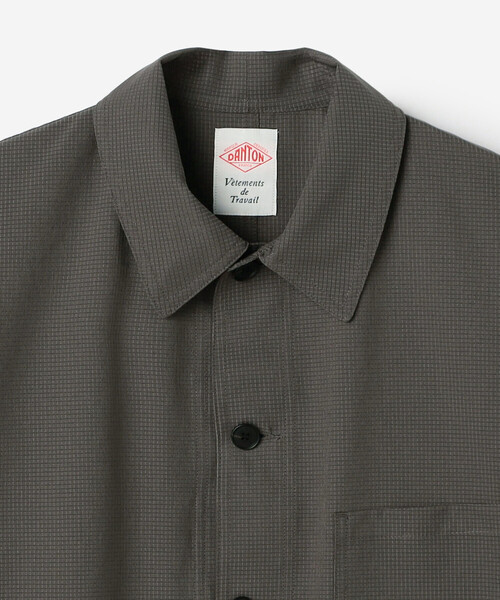 DANTON(ダントン)の「DANTON | リップストップ 半袖カバーオールシャツ MEN(シャツ/ブラウス・メンズ・ブラック/チャコール・42/40)」の5枚目の写真