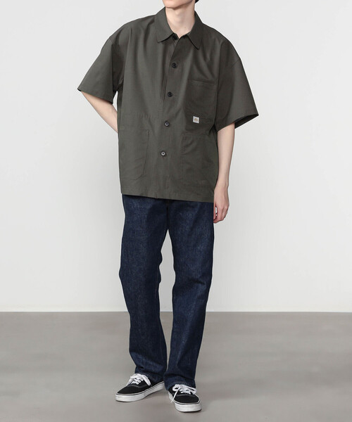DANTON(ダントン)の「DANTON | リップストップ 半袖カバーオールシャツ MEN(シャツ/ブラウス・メンズ・ブラック/チャコール・42/40)」の14枚目の写真