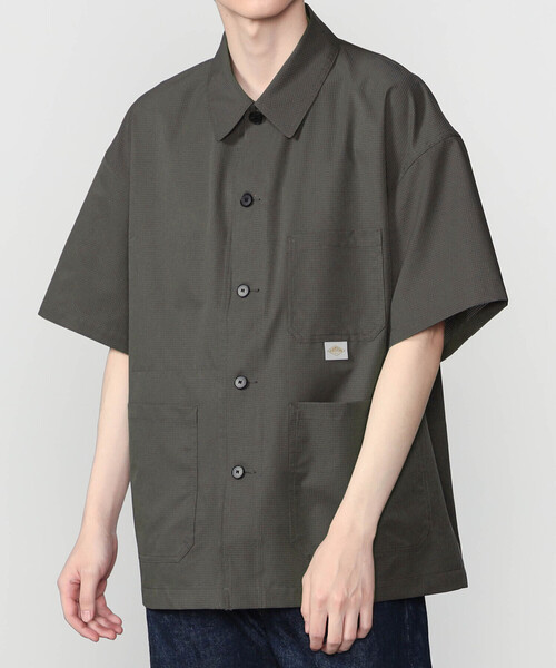 DANTON(ダントン)の「DANTON | リップストップ 半袖カバーオールシャツ MEN(シャツ/ブラウス・メンズ・ブラック/チャコール・42/40)」の2枚目の写真