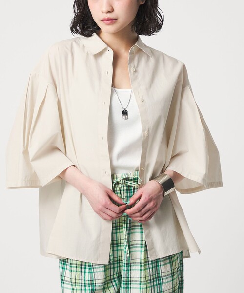 CITEN(シテン)の「<CITEN>ハーフスリーブシャツ(シャツ/ブラウス・レディース・コバルトブルー/ライム/オフホワイト・FREE)」の1枚目の写真