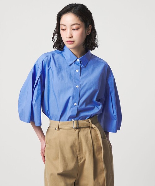 CITEN(シテン)の「<CITEN>ハーフスリーブシャツ(シャツ/ブラウス・レディース・コバルトブルー/ライム/オフホワイト・FREE)」の9枚目の写真