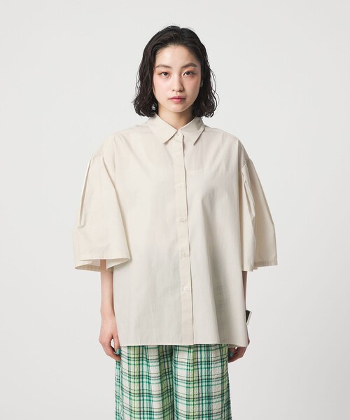 CITEN(シテン)の「<CITEN>ハーフスリーブシャツ(シャツ/ブラウス・レディース・コバルトブルー/ライム/オフホワイト・FREE)」の10枚目の写真