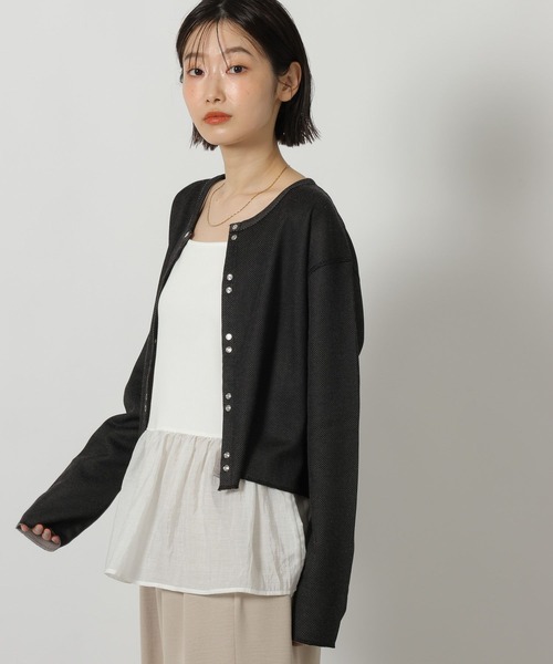 LAKOLE(ラコレ)の「リバーシブルスナップカーディガン / 669294(カーディガン/ボレロ・レディース・オレンジ/ブラック/アイボリー・FREE)」の8枚目の写真