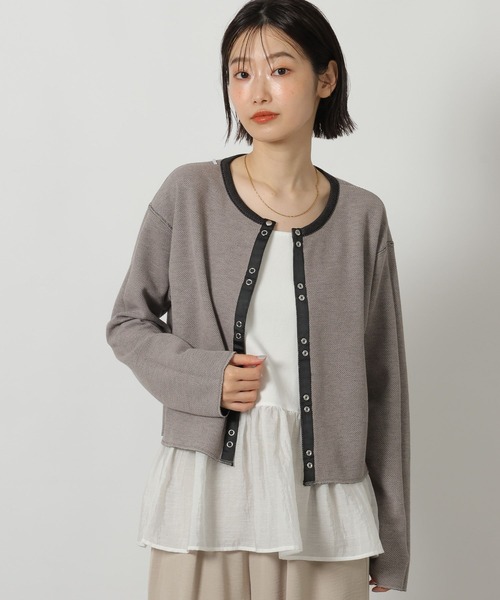 LAKOLE(ラコレ)の「リバーシブルスナップカーディガン / 669294(カーディガン/ボレロ・レディース・オレンジ/ブラック/アイボリー・FREE)」の10枚目の写真