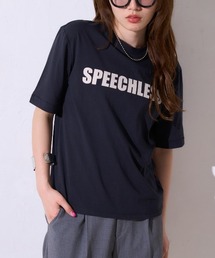 サイロコットン ロゴプリント5分袖Tシャツ