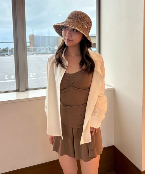 ROXY(ロキシー)の「ROXY SOLUNA SHIRTS シアサッカー素材 ラッシュシャツ【2026年春夏モデル】(シャツ/ブラウス・レディース・ターコイズブルー/ブラック/ホワイト/ピンク・LARGE/MEDIUM/SMALL)」の6枚目の写真