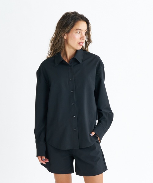 ROXY(ロキシー)の「ROXY SOLUNA SHIRTS シアサッカー素材 ラッシュシャツ【2026年春夏モデル】(シャツ/ブラウス・レディース・ターコイズブルー/ブラック/ホワイト/ピンク・LARGE/MEDIUM/SMALL)」の11枚目の写真