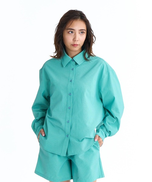 ROXY(ロキシー)の「ROXY SOLUNA SHIRTS シアサッカー素材 ラッシュシャツ【2026年春夏モデル】(シャツ/ブラウス・レディース・ターコイズブルー/ブラック/ホワイト/ピンク・LARGE/MEDIUM/SMALL)」の16枚目の写真