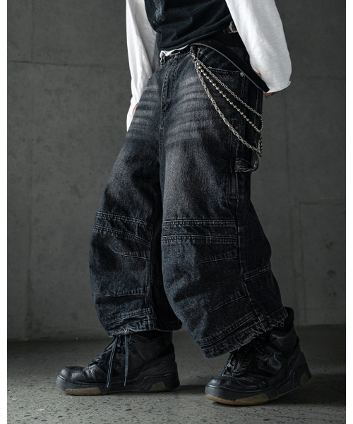 ROARINGRAD(ロアリングラド)の「カーペンター バミューダ デニムパンツ ブラック(その他パンツ・レディース・その他・MEDIUM/LARGE)」の1枚目の写真