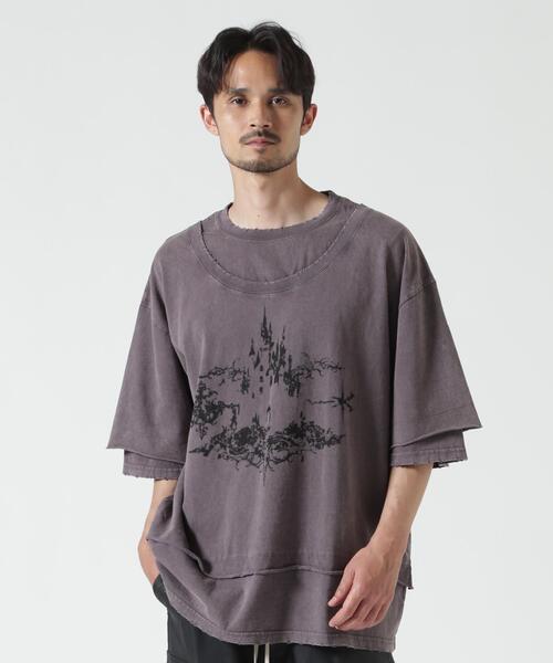 FR(13)NDS(フレンズ)の「FR(13)NDS/フレンズ/Layer TEE(Tシャツ/カットソー・メンズ・グレー/ブラウン・M/L)」の2枚目の写真