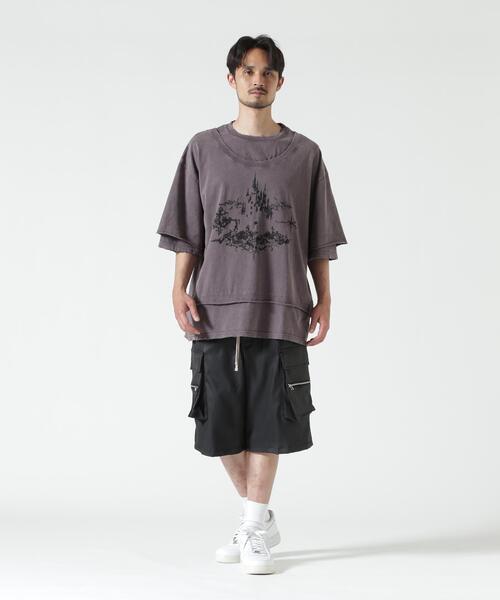 FR(13)NDS(フレンズ)の「FR(13)NDS/フレンズ/Layer TEE(Tシャツ/カットソー・メンズ・グレー/ブラウン・M/L)」の4枚目の写真