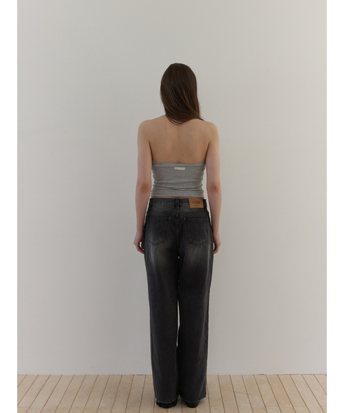 ASURA（アスラ）の「CURVE HALTER SLEEVELESS (MELANGE GREY)（Tシャツ/カットソー・レディース・その他・OS）」の2枚目の写真