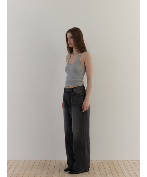 ASURA（アスラ）の「CURVE HALTER SLEEVELESS (MELANGE GREY)（Tシャツ/カットソー・レディース・その他・OS）」の9枚目の写真
