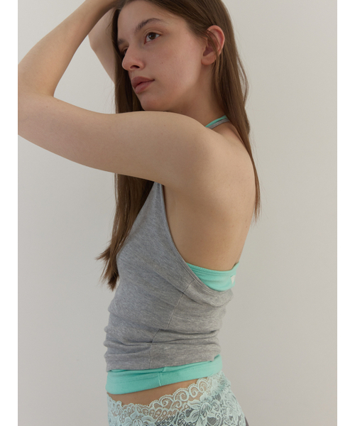 ASURA（アスラ）の「CURVE HALTER SLEEVELESS (MELANGE GREY)（Tシャツ/カットソー・レディース・その他・OS）」の7枚目の写真