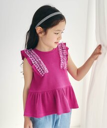 apres les cours | 【WEB限定】ワッフルフリルチュールトップス(Tシャツ/カットソー)