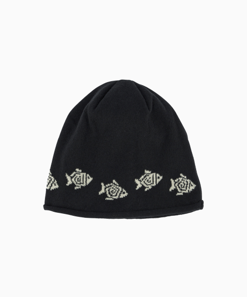 HS Fish Logo Beanie_Black（ニットキャップ/ビーニー）｜HELLO