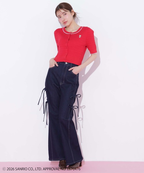 JILL by JILL STUART(ジルバイジルスチュアート)の「<タイニーチャムコラボ>ミニケーブルカーデトップス(ニット/セーター・レディース・ネイビー/グレー/レッド/ピンク/ホワイト/グリーン・FREE)」の11枚目の写真