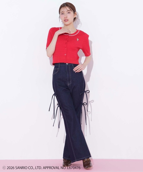 JILL by JILL STUART(ジルバイジルスチュアート)の「<タイニーチャムコラボ>ミニケーブルカーデトップス(ニット/セーター・レディース・ネイビー/グレー/レッド/ピンク/ホワイト/グリーン・FREE)」の12枚目の写真