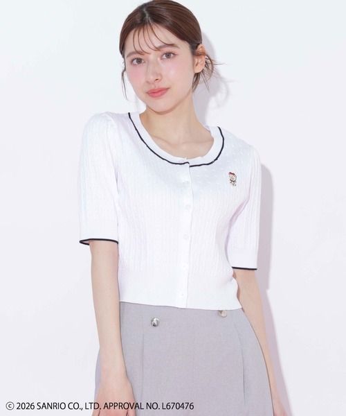 JILL by JILL STUART(ジルバイジルスチュアート)の「<タイニーチャムコラボ>ミニケーブルカーデトップス(ニット/セーター・レディース・ネイビー/グレー/レッド/ピンク/ホワイト/グリーン・FREE)」の16枚目の写真