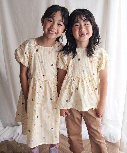 apres les cours（アプレレクール）の「【リンク】パフスリーブヒロインワンピース（ワンピース・キッズ・ピンク/イエロー/ブラック・80/100/110/140/120/90/130）」の15枚目の写真