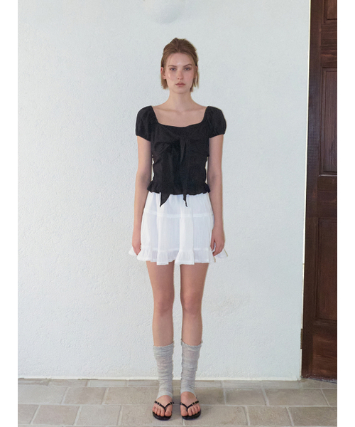 ETMON(エトモン)の「Ribbon Bow Blouse, Black(シャツ/ブラウス・レディース・その他・SMALL/MEDIUM)」の3枚目の写真