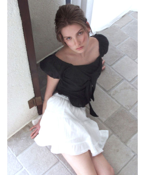 ETMON(エトモン)の「Ribbon Bow Blouse, Black(シャツ/ブラウス・レディース・その他・SMALL/MEDIUM)」の5枚目の写真